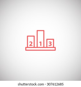 champion podium vector icon