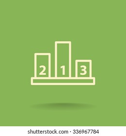 champion podium vector icon