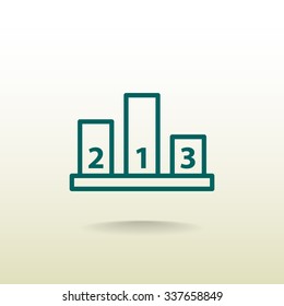 champion podium vector icon