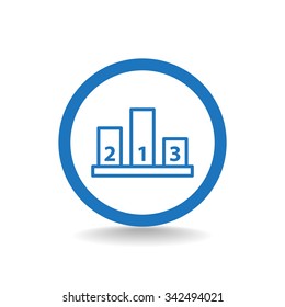 champion podium vector icon