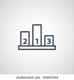 champion podium vector icon
