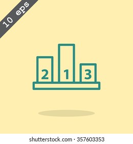 champion podium vector icon
