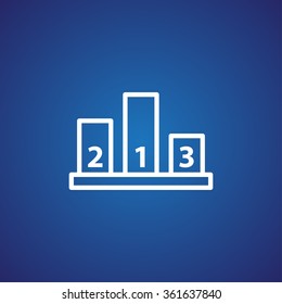 champion podium vector icon