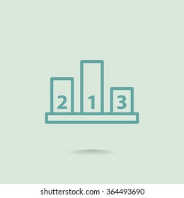 champion podium vector icon