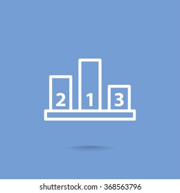 champion podium vector icon