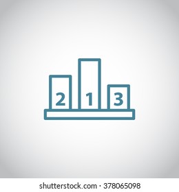 champion podium vector icon