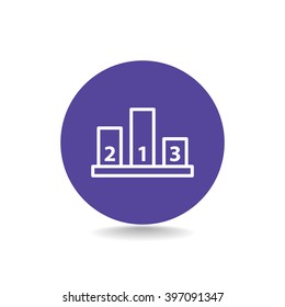champion podium vector icon