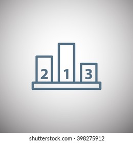 champion podium vector icon