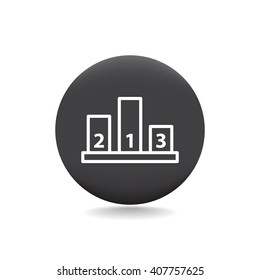 champion podium vector icon