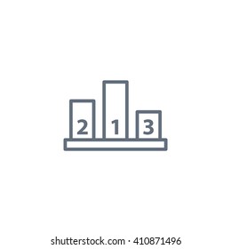 champion podium vector icon