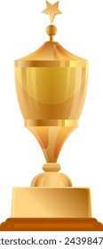 Champion prize. Golden award. Best one achievement