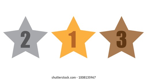 champion prizes, winner awards vector
