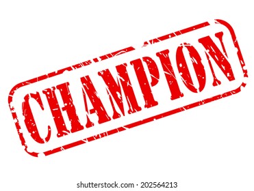 CHAMPION red stamp text on white