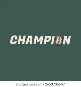 campeão esporte logotipo mão desenhado ilustração vetor