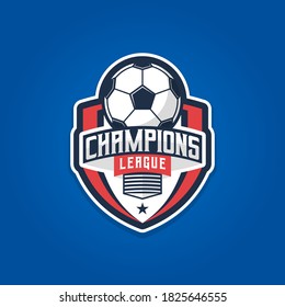 Champion sports league logo emblem badge graphic with ball