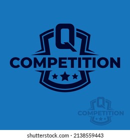 Champion sports league logo emblem badge graphic with letter and star