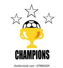 Champion sports league logo, emblem, badge.