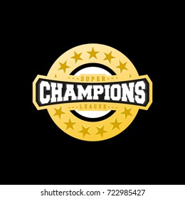 Champion sports league logo emblem badge graphic typography