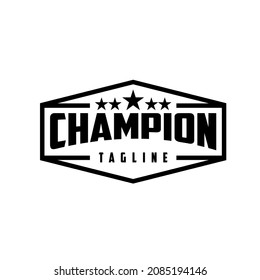 Champion sports logo emblem badge graphic typography