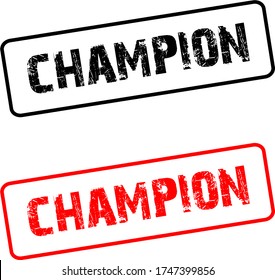 champion  stamp on white background