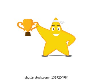 A Champion Star Holding a Cup