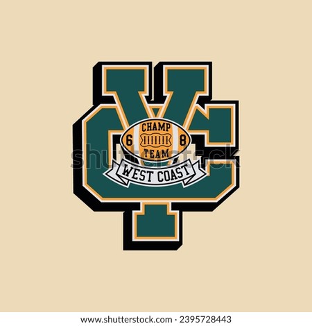 Champion team badges varsity for apparel vector
