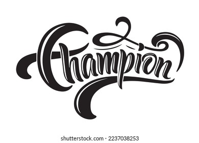 champion text black type english