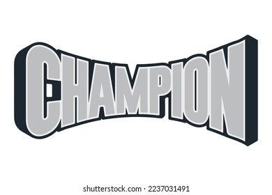 champion text bold black and Gray