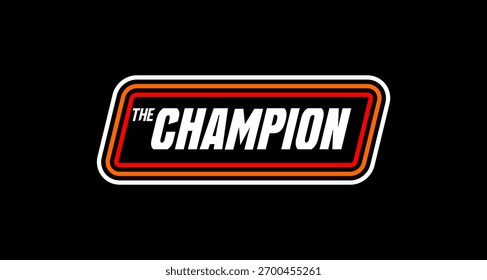 the champion text graphic design 