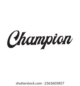 champion text on white background.