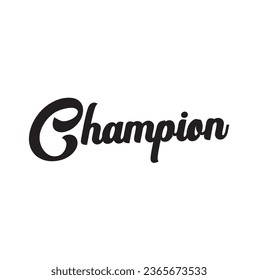 champion text on white background.