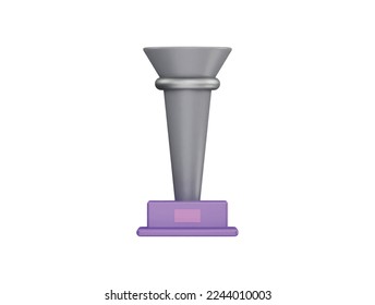 Champion Trophy with 3d vector icon cartoon minimal style