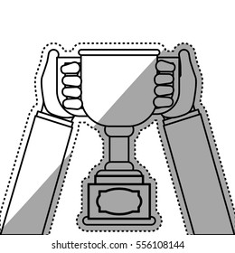 Champion trophy cup icon vector illustration graphic design