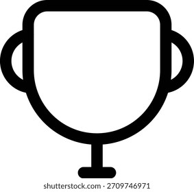 Um ícone de linha de taça de troféu de campeão