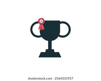 Champion Trophy Cup Vector Illustration on White Background. Champion Trophy Cup Vector Illustration for Sports and Awards on White Background, Champion Cup Vector Art, Award Trophy Clipart, Champion