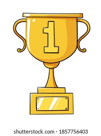 Champion trophy. Golden Cup for first place