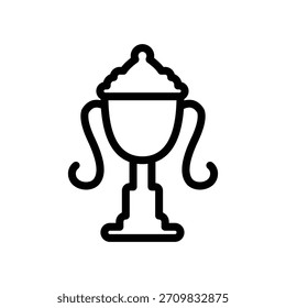 Ícone de troféu de campeão, gráficos de vetor de linha