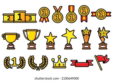 champion trophy mascot vector design