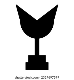Champion trophy Silhouette in black color