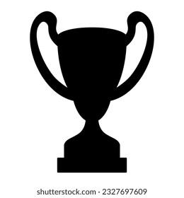 Champion trophy Silhouette in black color