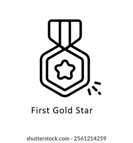 Champion Trophy Vector Outline Icon. Eps 10 File