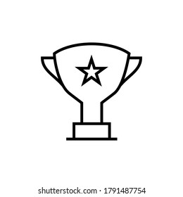Champion, trophy, winner icon outline style for your web design