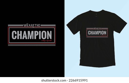 champion typography design for t shirt, vector illustration, graphic, vintage, art, print and sport.