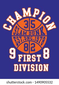 champion varsity college vector graphic