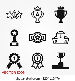 Champion vector icon, flat design for web or mobile app, award symbol.