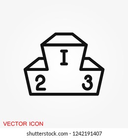 Champion vector icon, flat design for web or mobile app, award symbol.