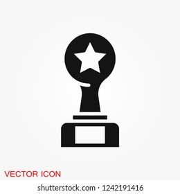 Champion vector icon, flat design for web or mobile app, award symbol.