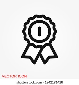 Champion vector icon, flat design for web or mobile app, award symbol.