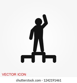 Champion vector icon, flat design for web or mobile app, award symbol.