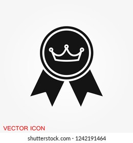 Champion vector icon, flat design for web or mobile app, award symbol.